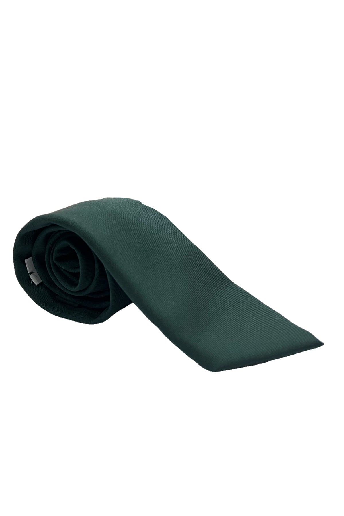 Cravatta uomo 9cm verde bottiglia fresco lana super 130's Bristol Tessuti Napoli
