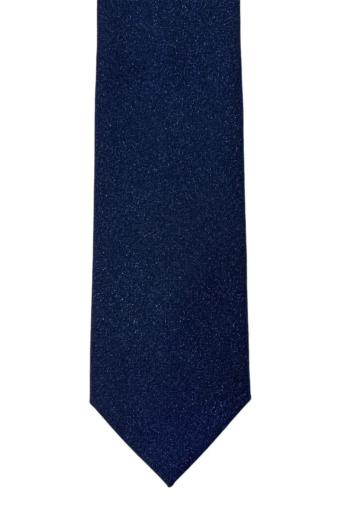 Cravatta uomo blu brillantinata 9cm Holland & Sherry