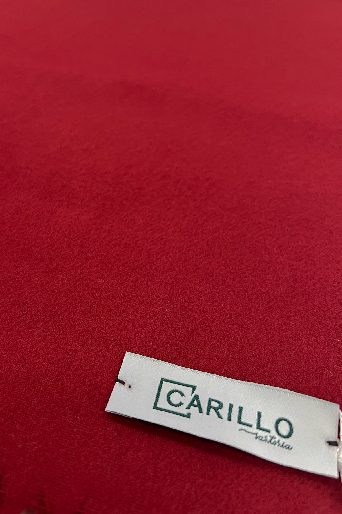 Sciarpa uomo rossa invernale effetto lana cashmere con frange