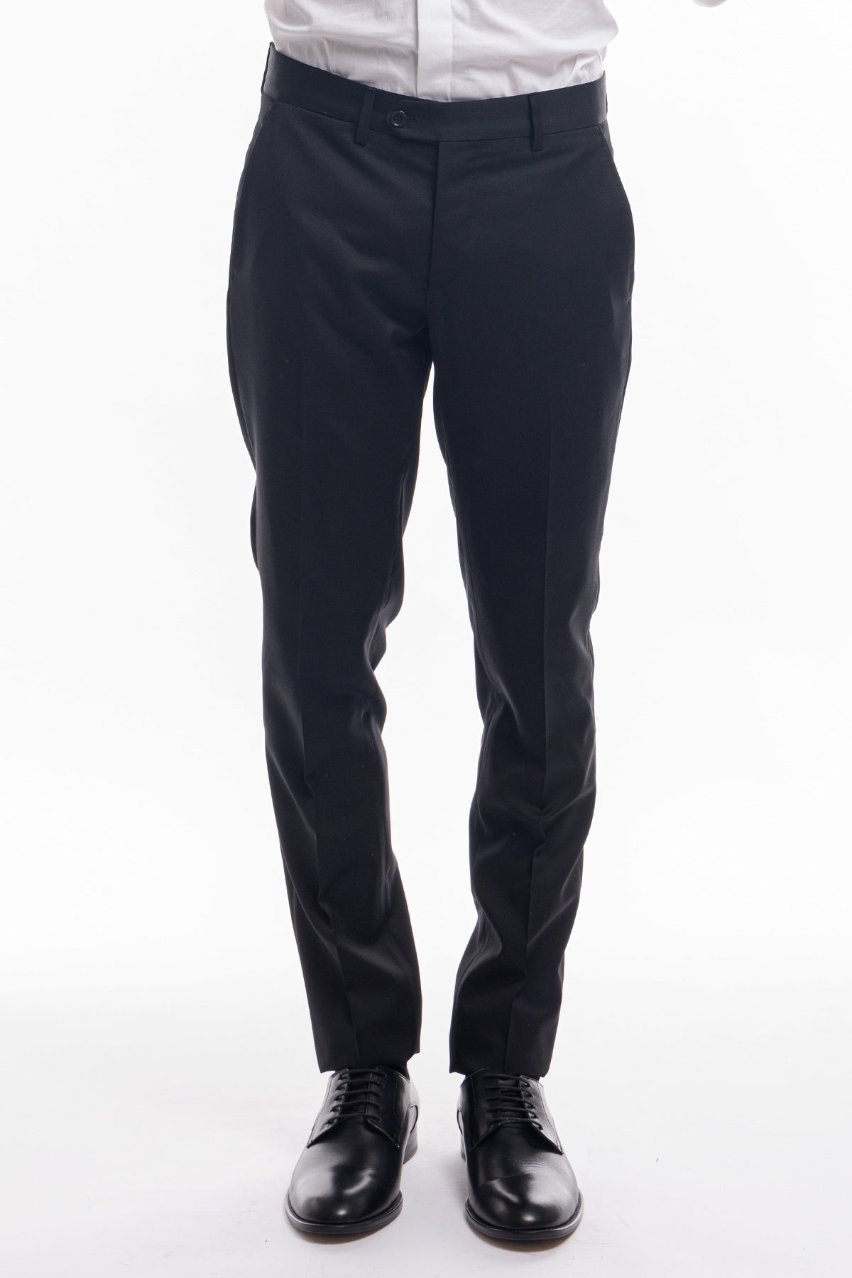 Pantalone uomo nero tasca america in fresco lana super 130's Vitale Barberis Canonico