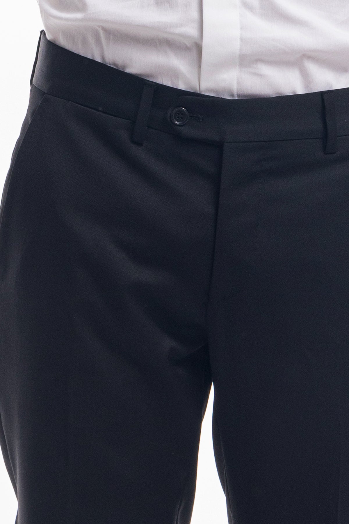 Pantalone uomo nero tasca america in fresco lana super 130's Vitale Barberis Canonico