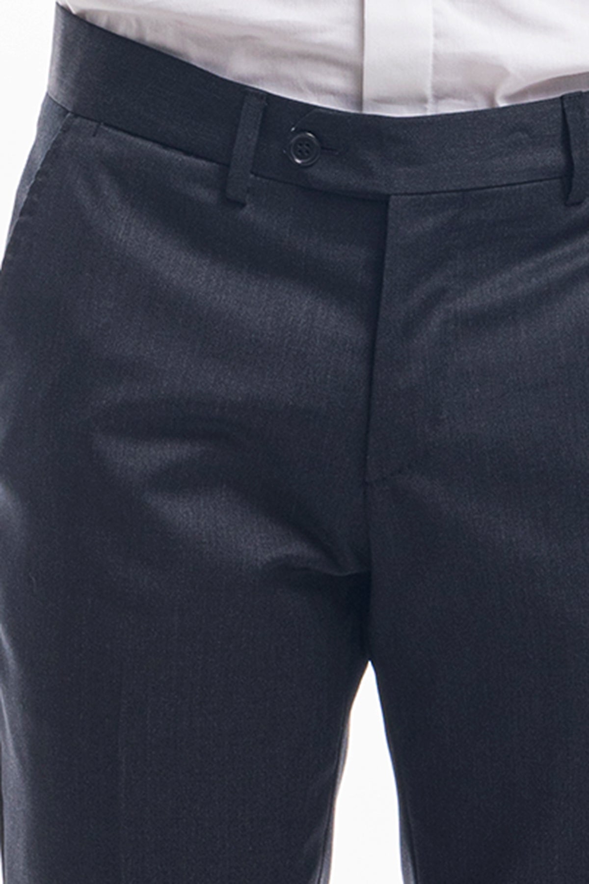 Abito uomo monopetto grigio scuro in fresco lana super 130's Vitale Barberis Canonico Rever a lancia