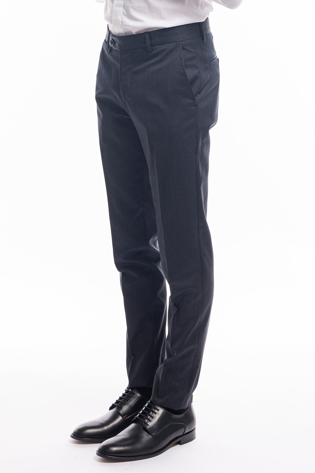Pantalone uomo grigio tasca america in fresco lana super 130's Vitale Barberis Canonico