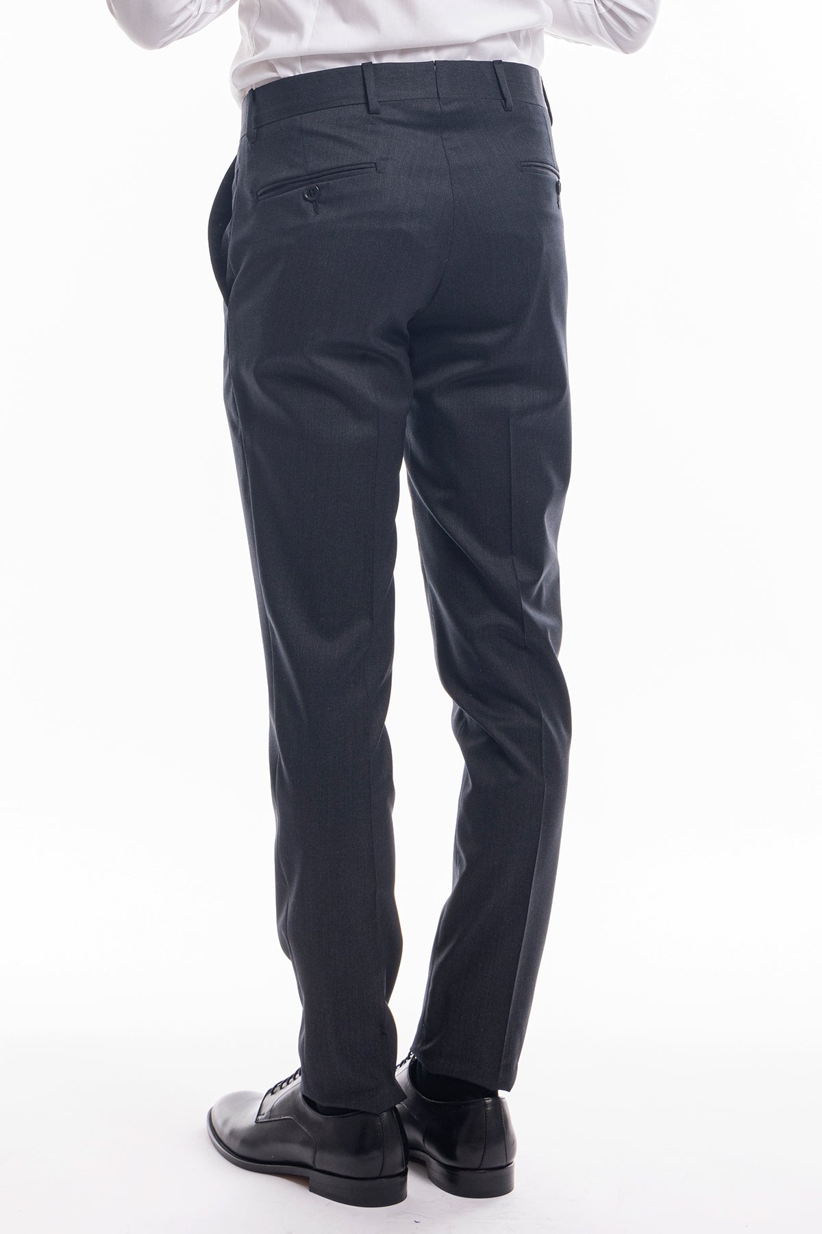Pantalone uomo grigio tasca america in fresco lana super 130's Vitale Barberis Canonico