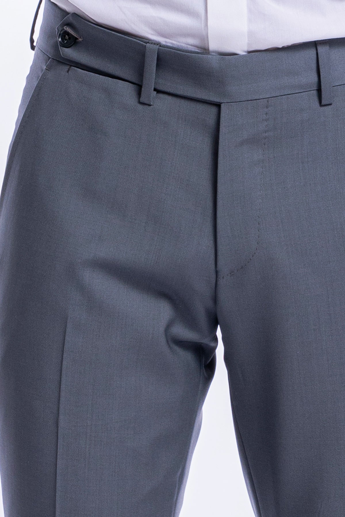 Pantalone uomo grigio chiaro tasca america in fresco lana super 130's Vitale Barberis Canonico