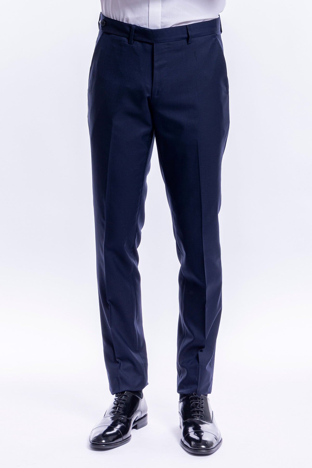 Pantalone uomo blu scuro tasca america in fresco lana super 160's Vitale Barberis Canonico
