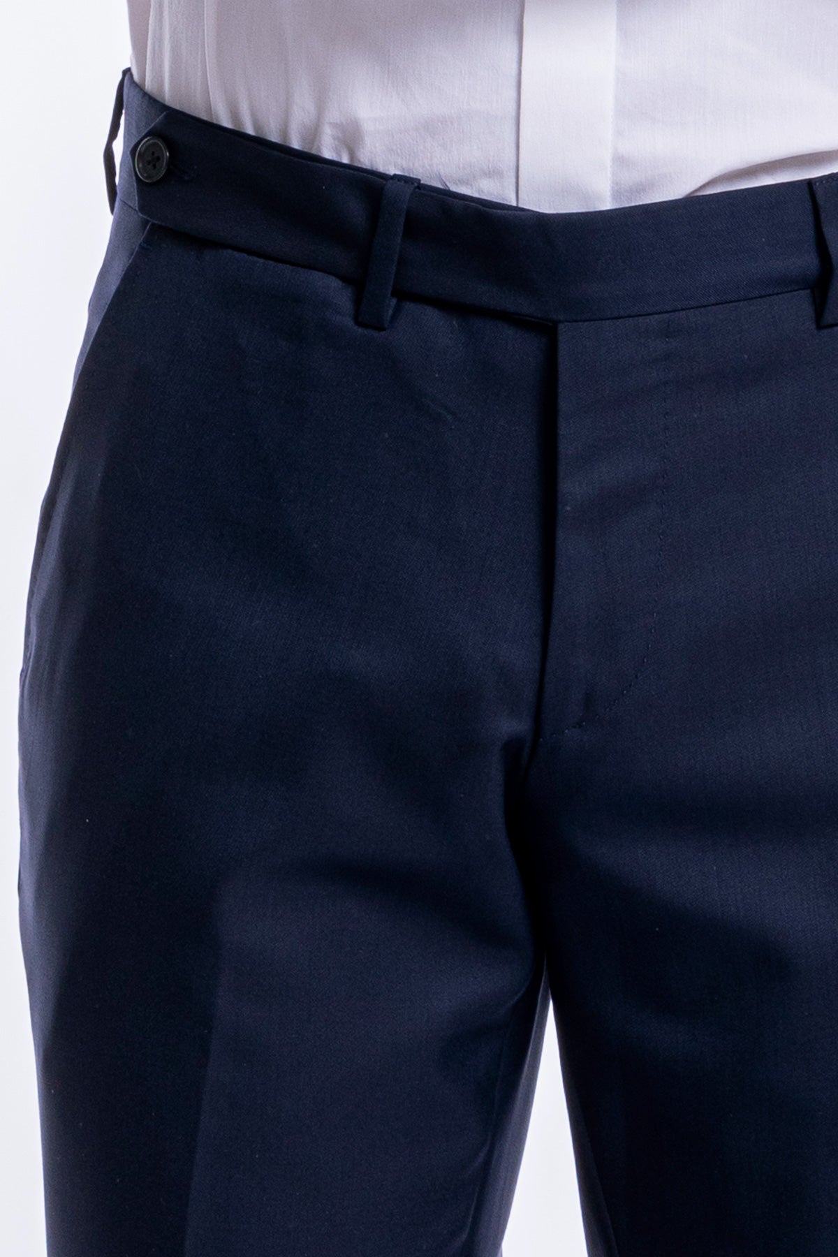 Pantalone uomo blu scuro tasca america in fresco lana super 160's Vitale Barberis Canonico