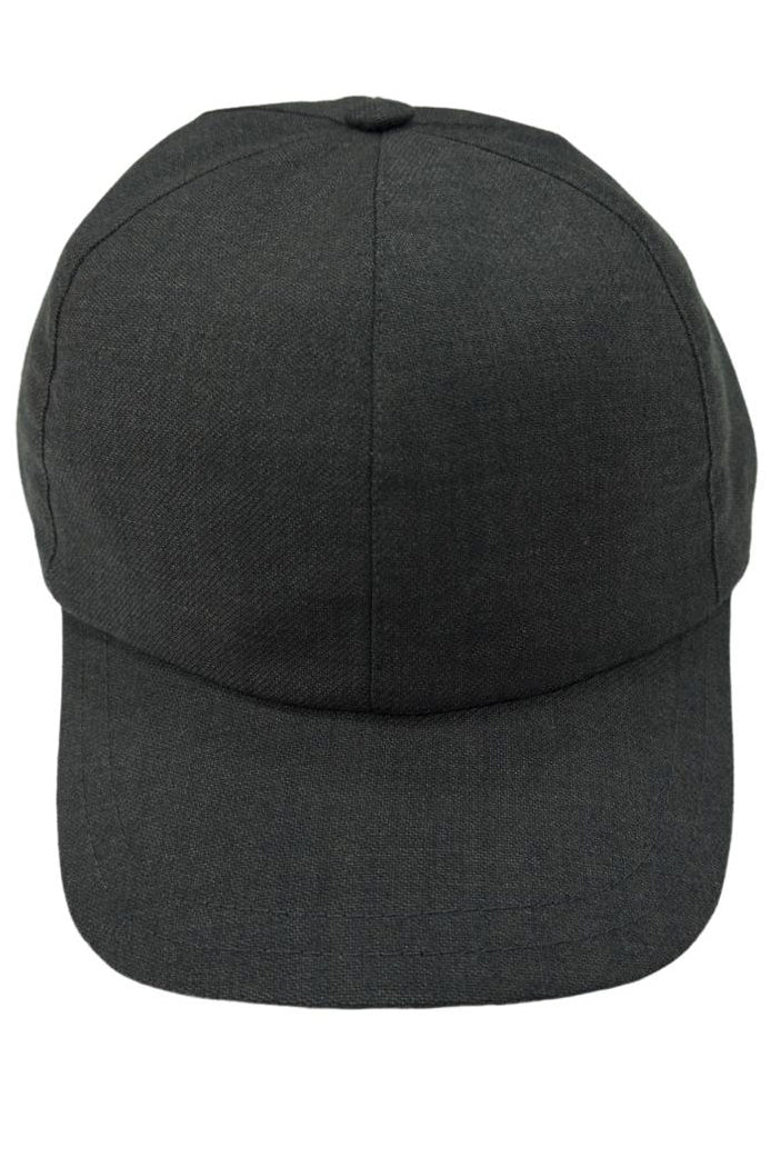 Cappello da uomo Verde modello Baseball in pura lana flanella Carillo Drapers made in italy tinta unita