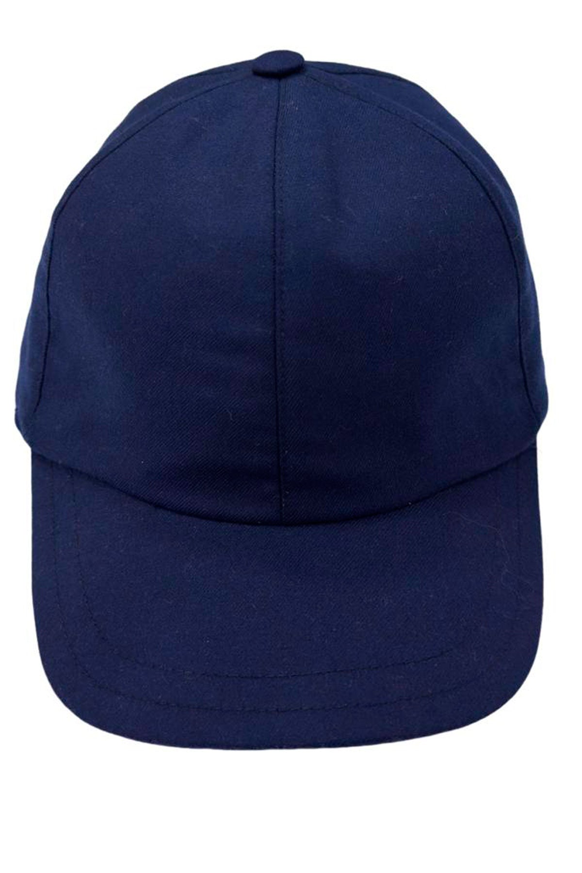 Cappello da uomo royal blu modello Baseball in pura lana flanella Carillo Drapers made in italy tinta unita