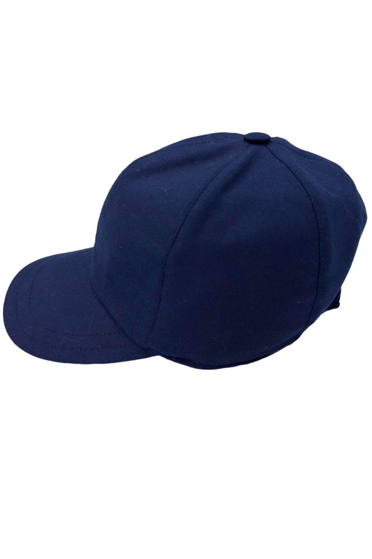 Cappello da uomo royal blu modello Baseball in pura lana flanella Carillo Drapers made in italy tinta unita