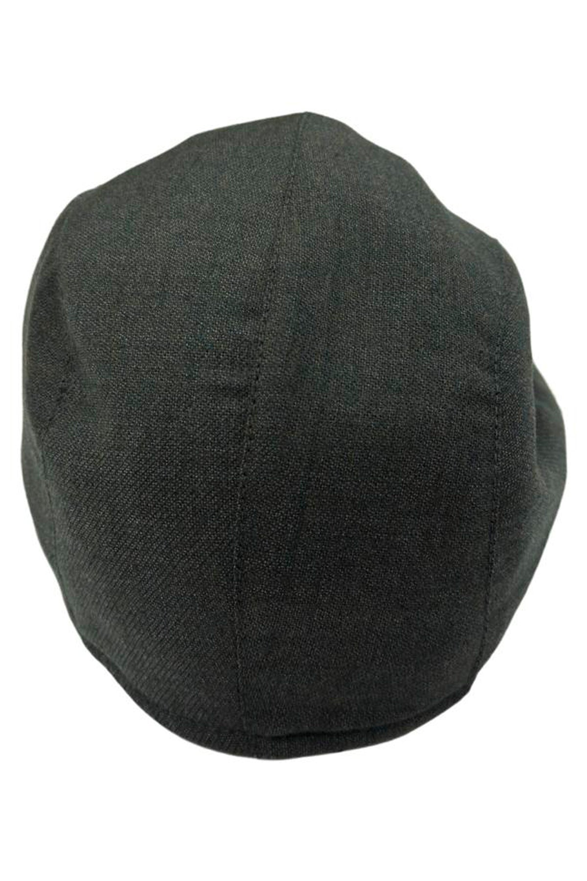 Cappello da uomo grigio scuro modello becco d'oca in pura lana flanella Carillo Drapers made in italy tinta unita