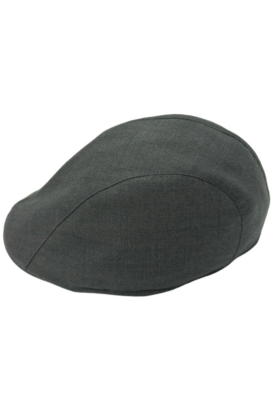 Cappello da uomo grigio scuro modello becco d'oca in pura lana flanella Carillo Drapers made in italy tinta unita