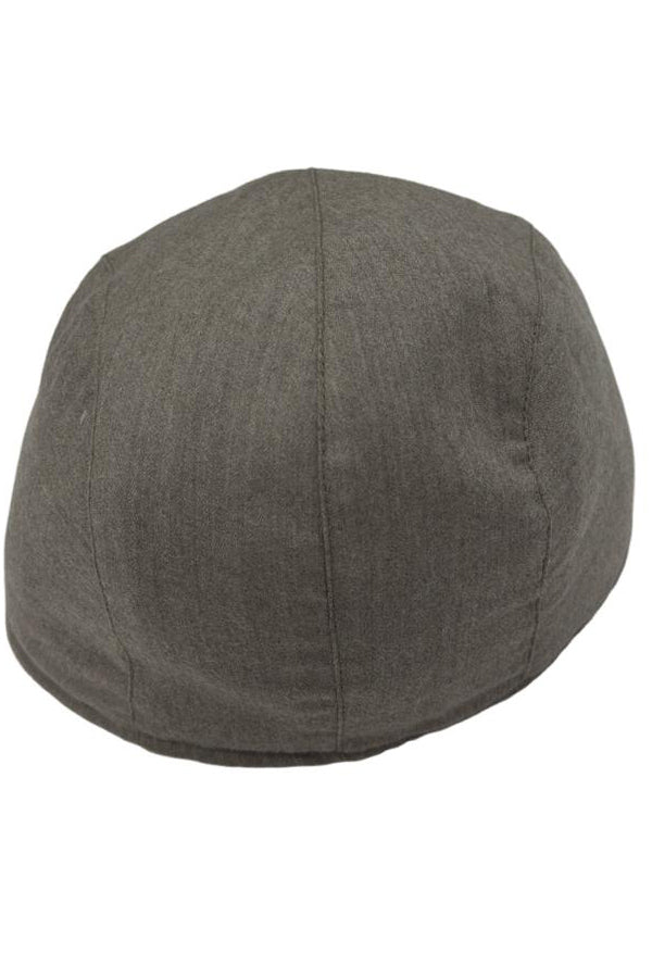 Cappello da uomo beige modello becco d'oca in pura lana flanella Carillo Drapers made in italy