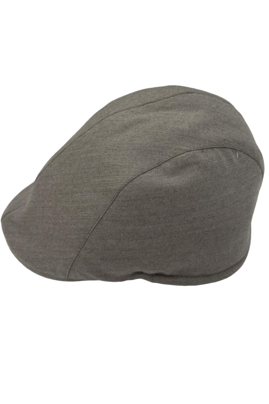Cappello da uomo beige modello becco d'oca in pura lana flanella Carillo Drapers made in italy