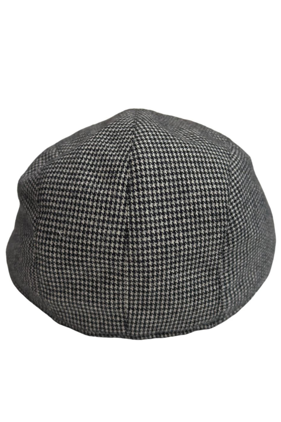 Cappello da uomo nero fantasia pied de poule modello becco d'oca in pura lana flanella Carillo Drapers made in italy