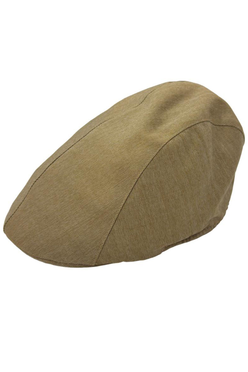 Cappello da uomo Beige tessuto solaro modello becco d'oca in fresco lana Carillo Drapers made in italy tinta unita