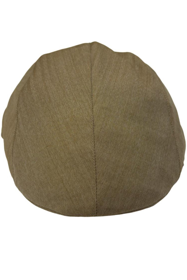 Cappello da uomo Beige tessuto solaro modello becco d'oca in fresco lana Carillo Drapers made in italy tinta unita