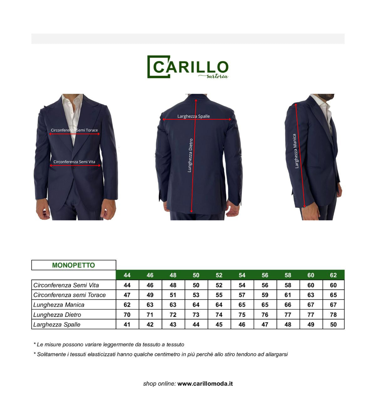 Giacca uomo monopetto coccio in lana tinta unita sartoriale slim fit rever largo