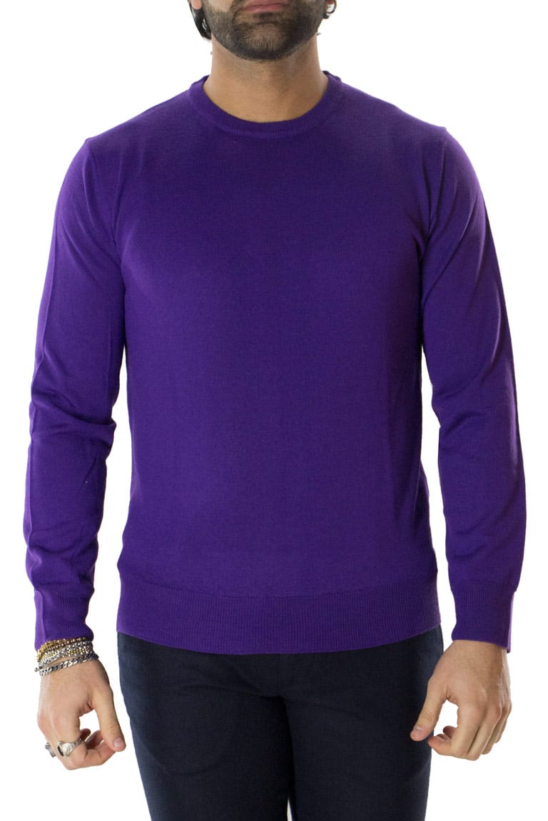 Maglione uomo Girocollo in cashmere slim fit made in italy invernale