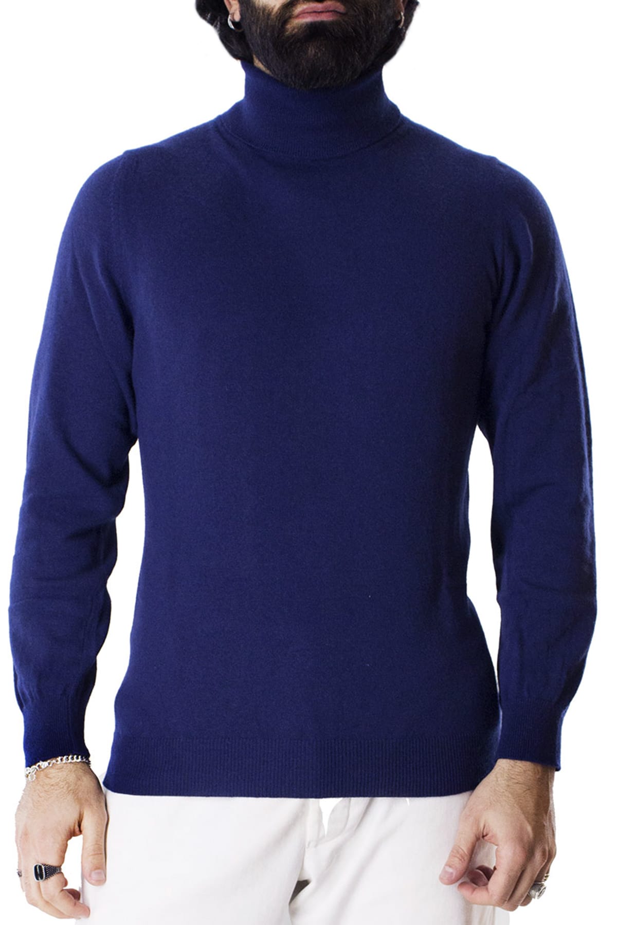 Maglione uomo Collo Alto in cashmere slim fit made in italy invernale