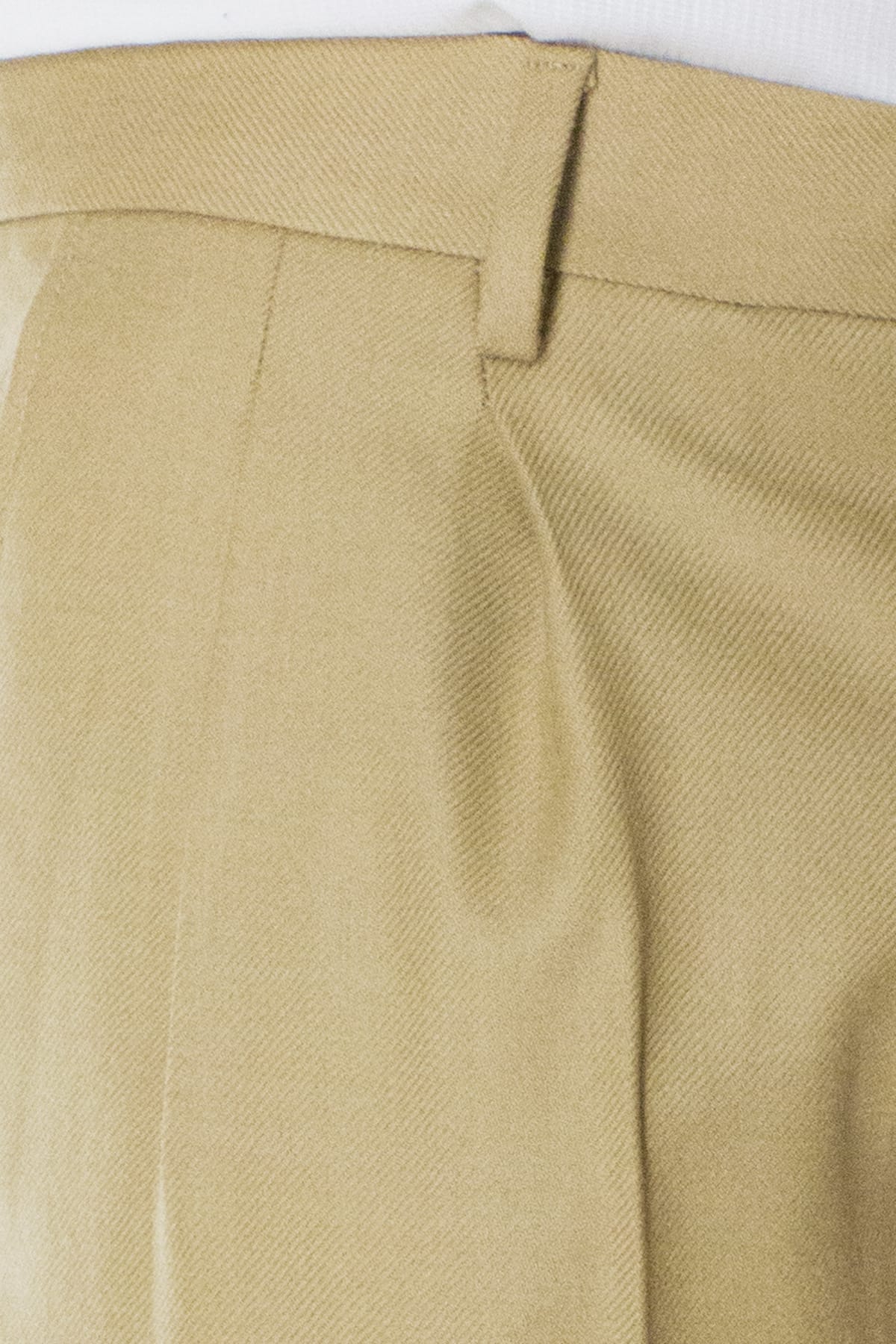 Pantalone uomo corda in lana con doppia pinces e risvolto 4cm