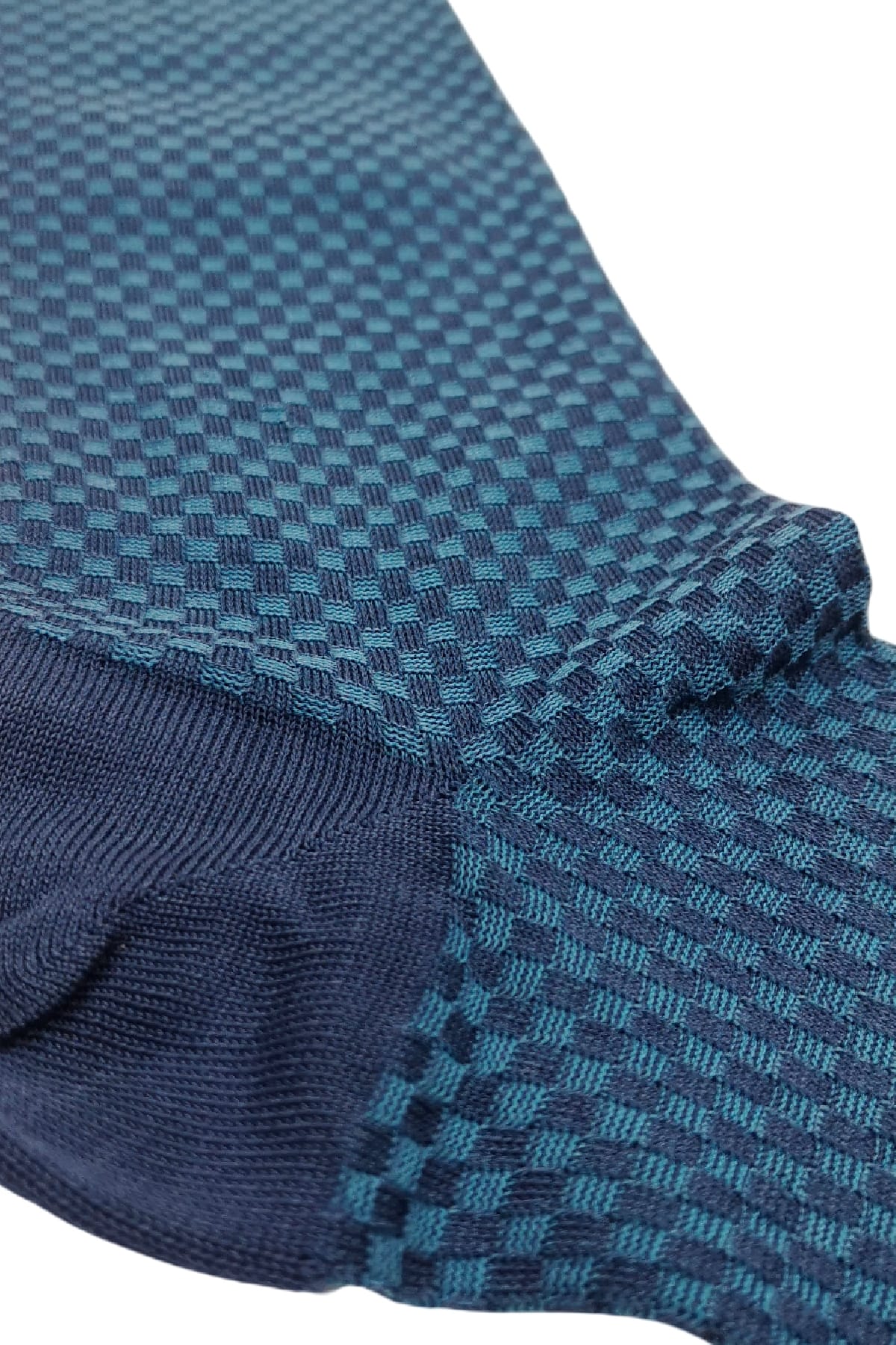 Calzini uomo fantasia Scacchi  in cotone lunghezza ginocchio made in italy