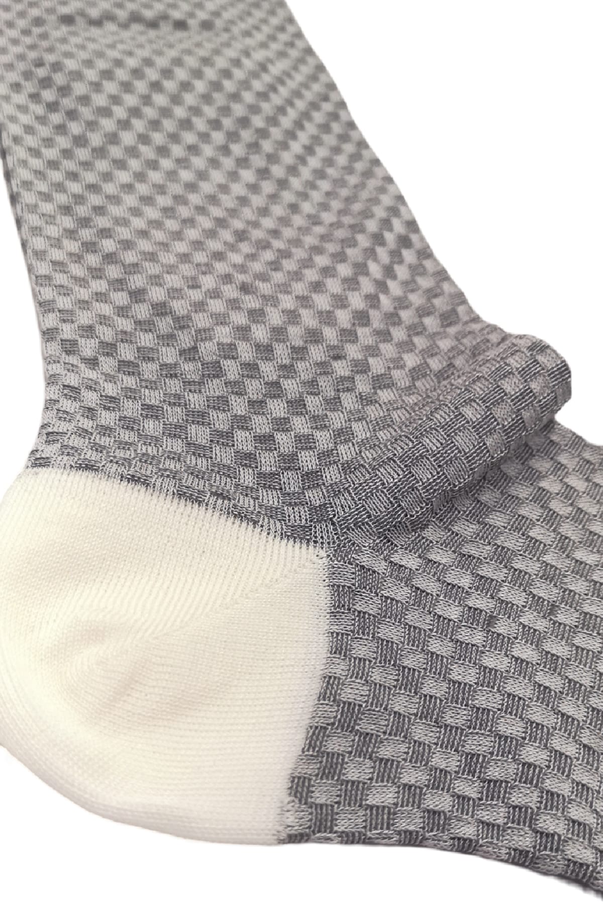 Calzini uomo fantasia Scacchi  in cotone lunghezza ginocchio made in italy