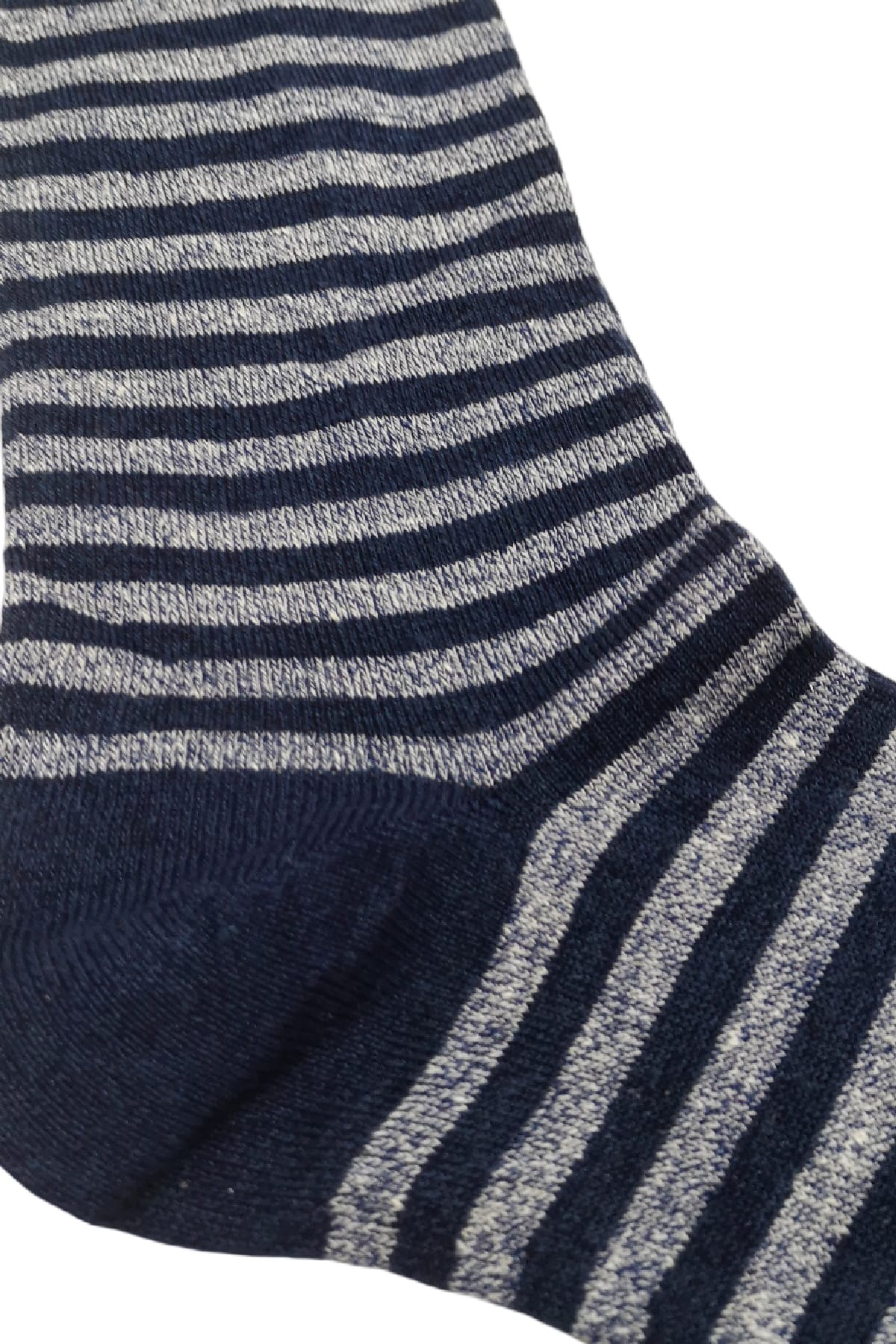 Calzini uomo a righe marine lino cotone lunghezza ginocchio made in italy