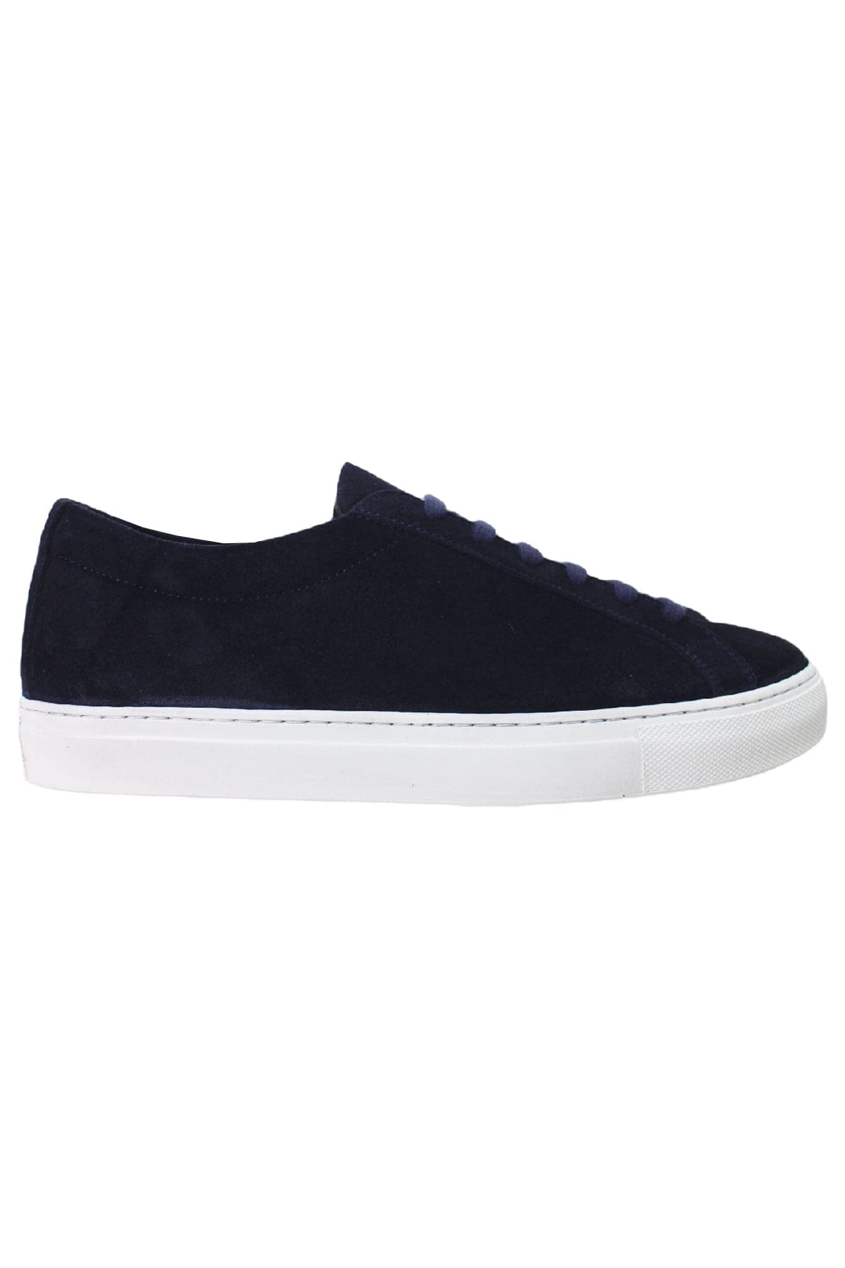 Sneakers uomo navy blu in camoscio con suola in gomma bianca made in italy