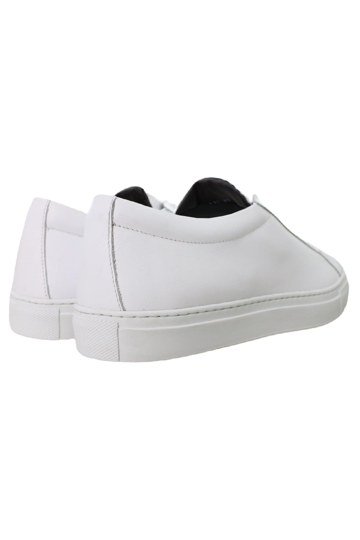Sneakers uomo bianche in vera pelle con suola in gomma bianca made in italy