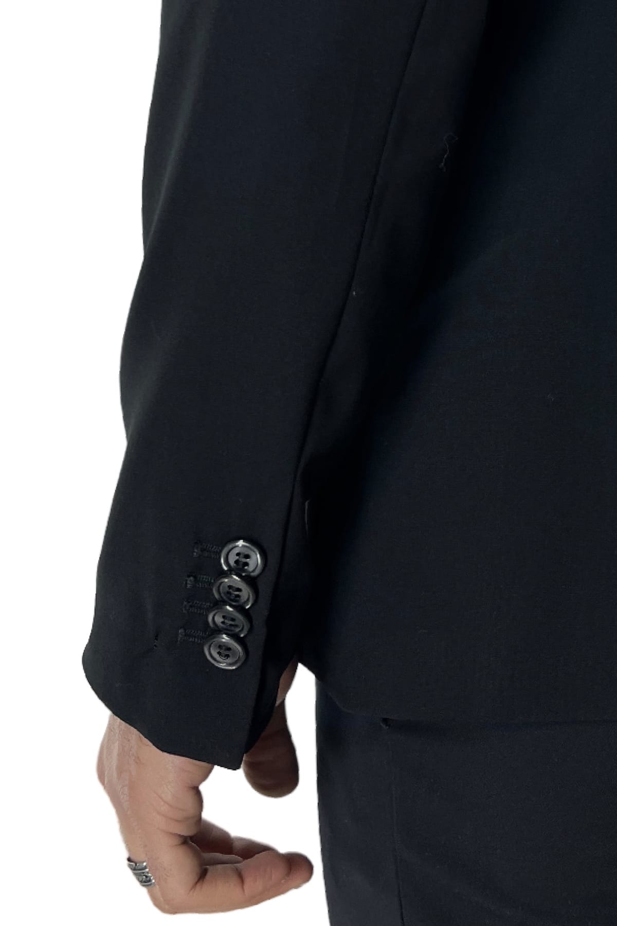 Giacca uomo Smoking nera monopetto  rever a lancia in raso sartoriale made in italy