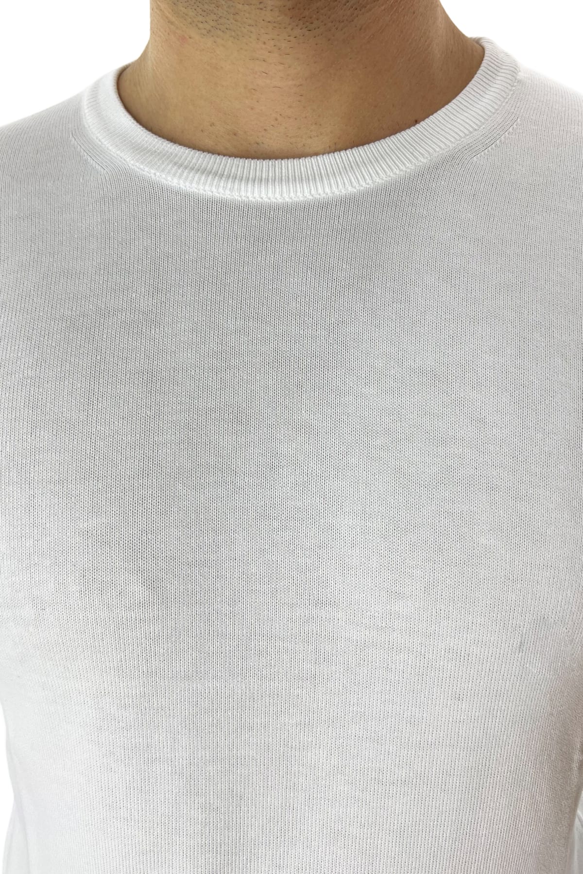 Maglioncino girocollo da uomo manica lunga in cotone 100% made in Italy