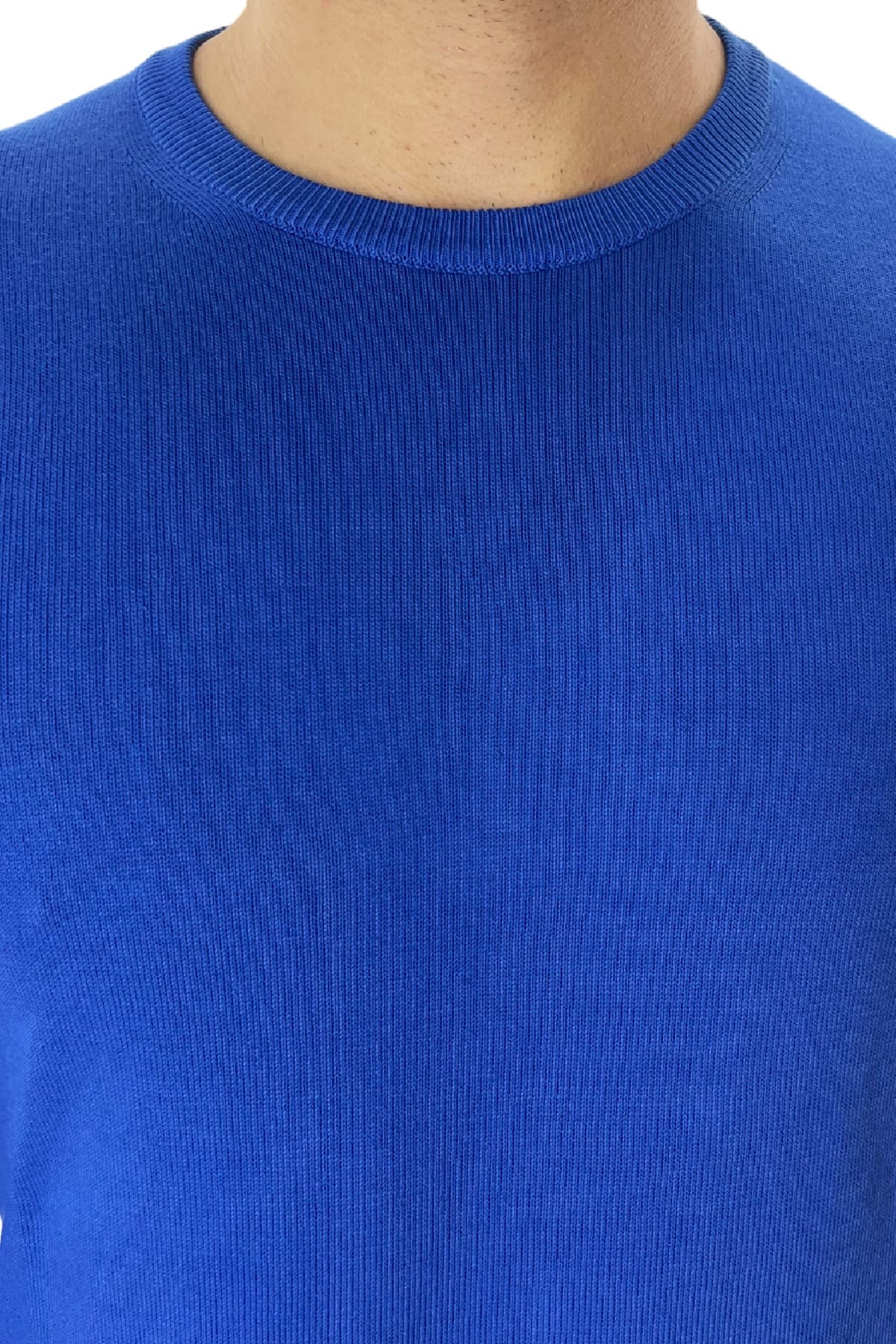 Maglioncino girocollo da uomo manica lunga in cotone 100% made in Italy