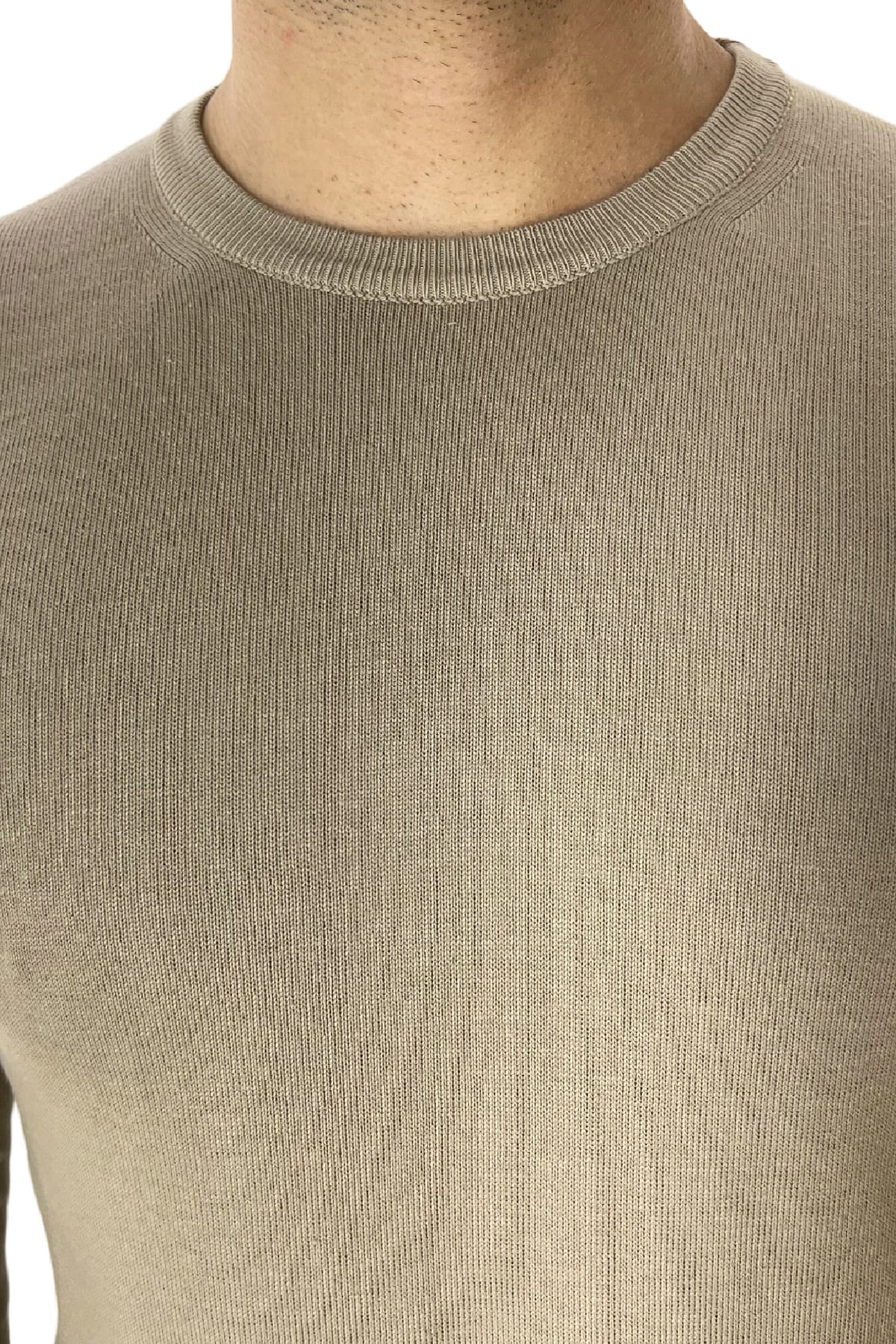 Maglioncino girocollo da uomo manica lunga in cotone 100% made in Italy