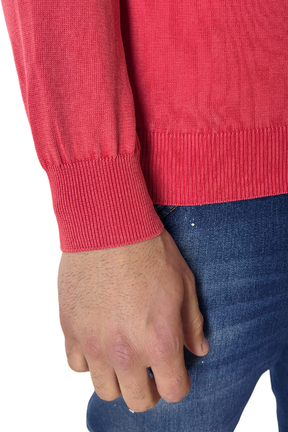 Maglioncino girocollo da uomo in cotone 100% Stone Wash made in Italy
