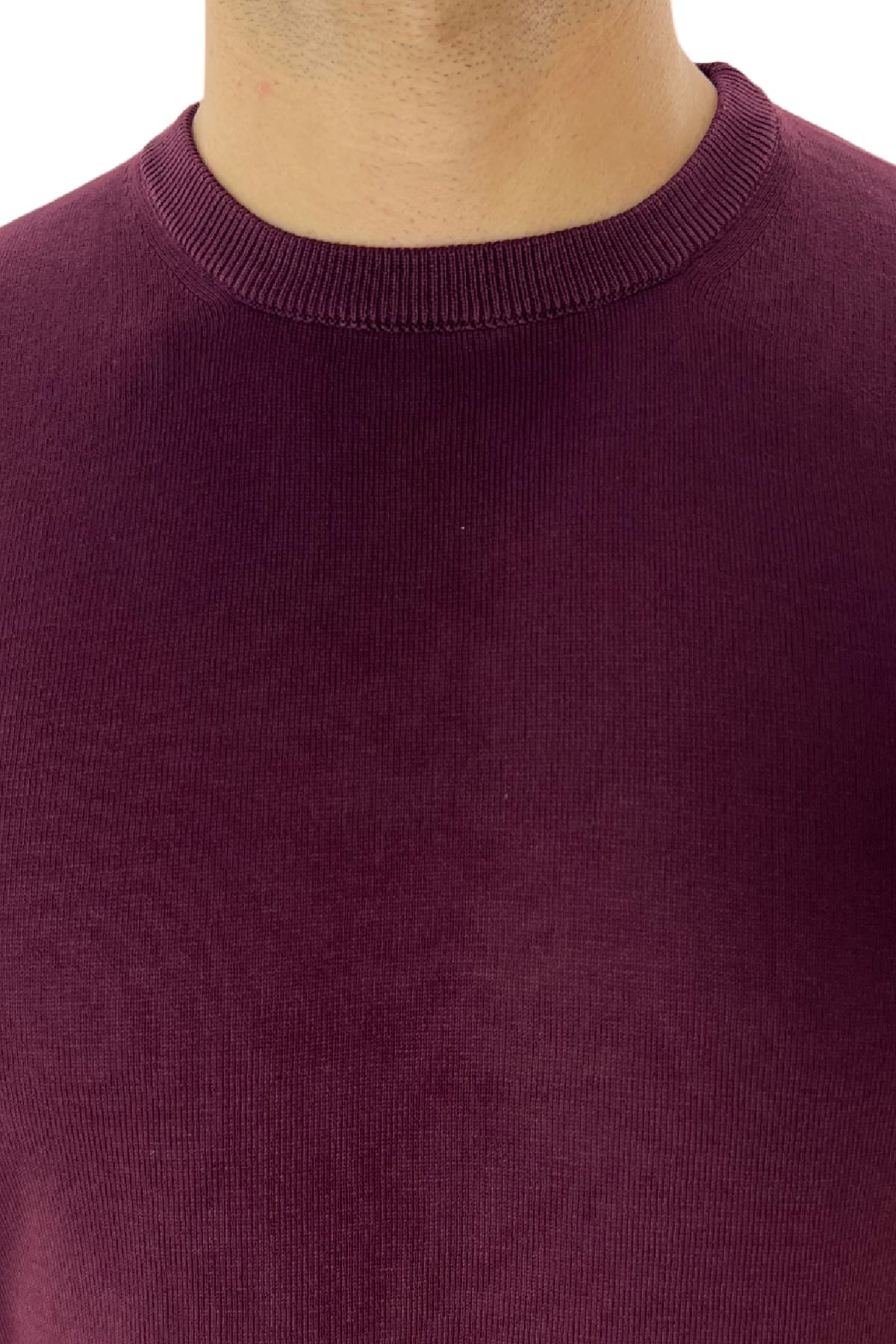Maglioncino girocollo da uomo in cotone 100% Maniche corte made in Italy