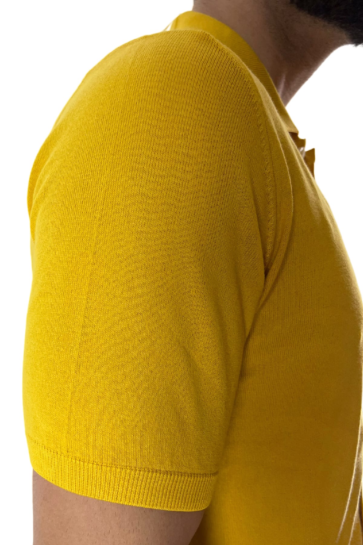 Polo da uomo Mezza manica in cotone 100% Chiusura camicia Made in Italy