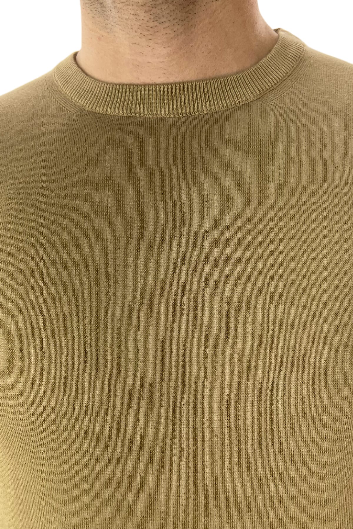 Maglioncino girocollo da uomo in cotone 100% Maniche corte made in Italy