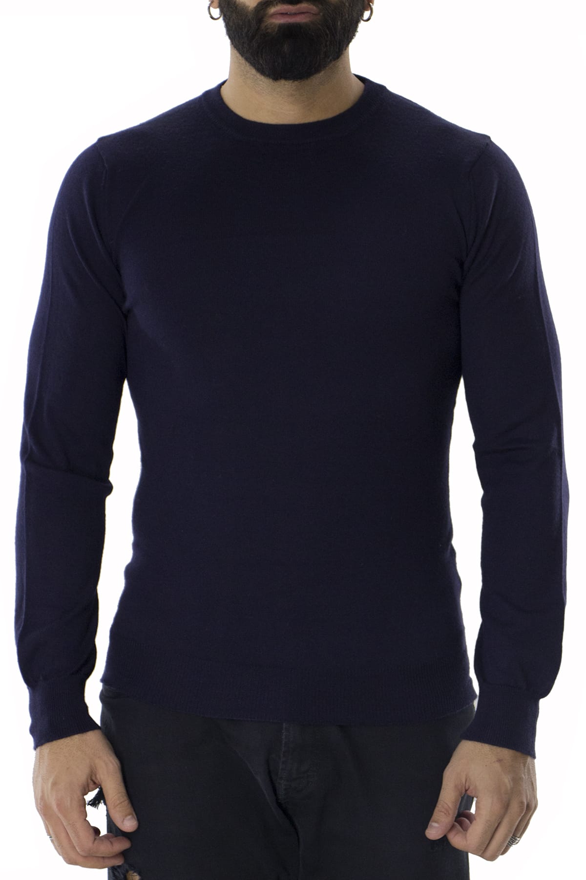 Maglioncini girocollo uomo lana merinos  extra slim fit made in Italy