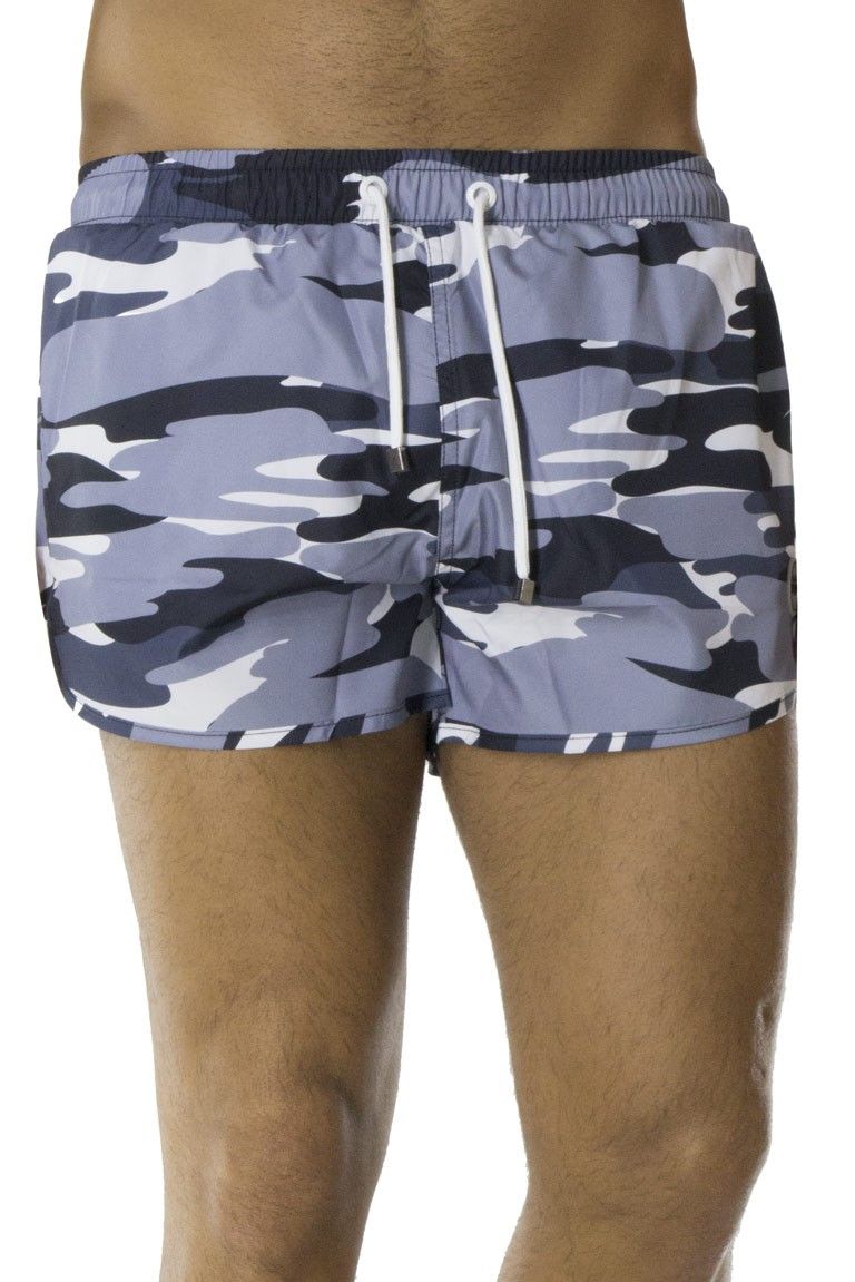 Costume da Mare Uomo basket tasche filo slim fantasia camouflage