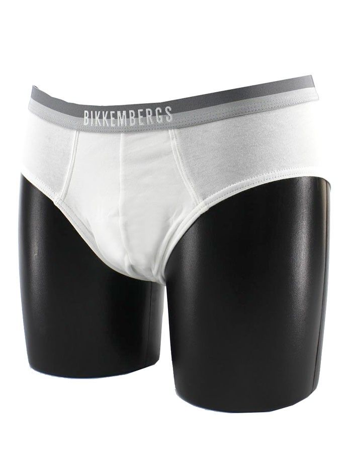 Slip da uomo in cotone elasticizzato  tinta unita con elastico logato