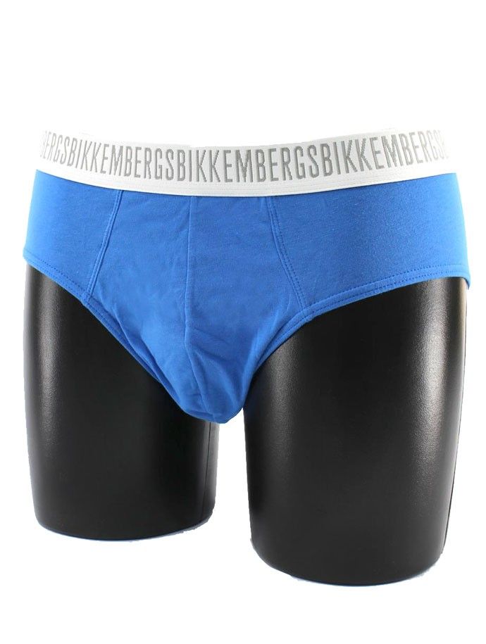Set di 2 slip da uomo in cotone tinta unita con elastico stretto bicolore logato