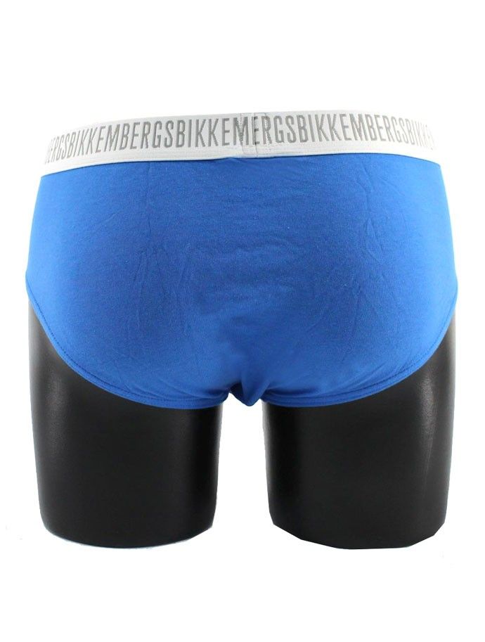 Set di 2 slip da uomo in cotone tinta unita con elastico stretto bicolore logato