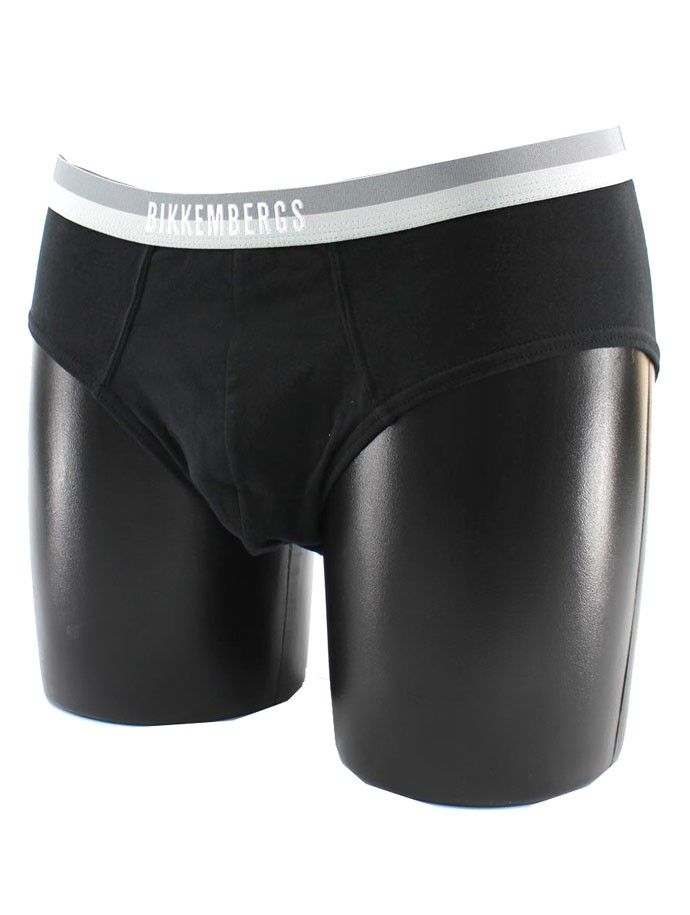 Slip da uomo in cotone elasticizzato  tinta unita con elastico logato