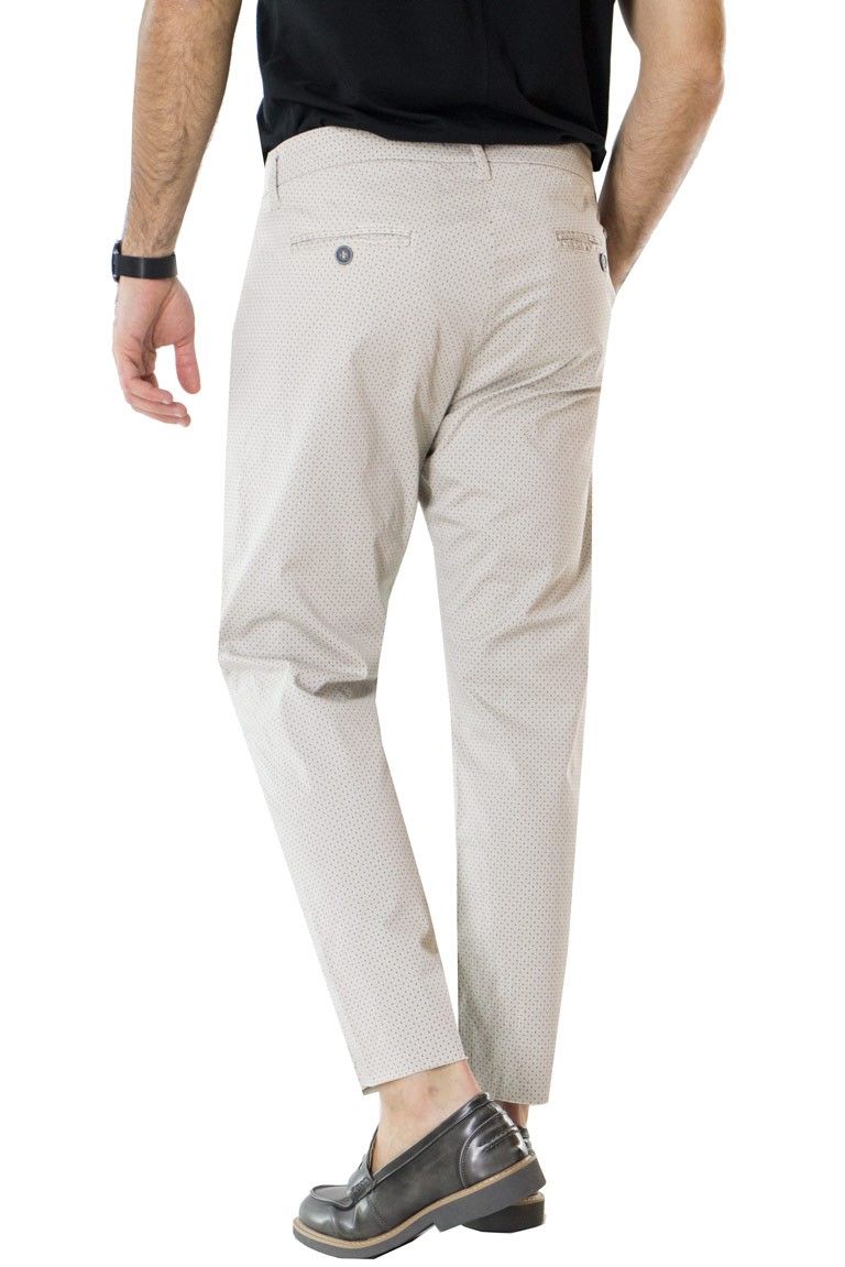 PANTALONE UOMO COTONE TASCA AMERICA FANTASIA FONDO TAGLIO VIVO
