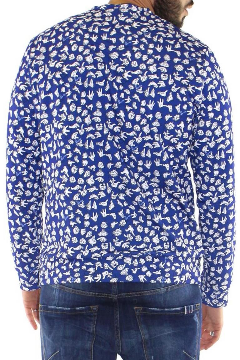 Felpa da uomo invernale casual girocollo regular fantasia mani mickey mouse