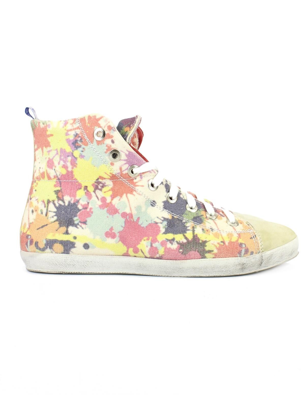 SNEAKERS ALTE  UOMO FEFE' GLAMOUR FANTASIA SCHIZZI DI PITTURA