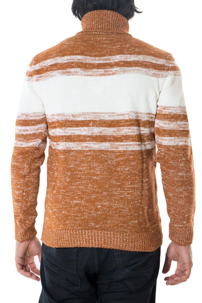 Maglione uomo lana pesante invernale casual regular intrecciato collo alto
