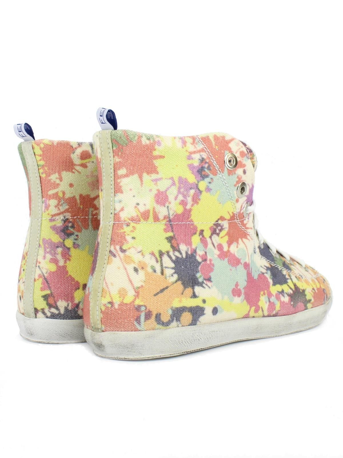 SNEAKERS ALTE  UOMO FEFE' GLAMOUR FANTASIA SCHIZZI DI PITTURA