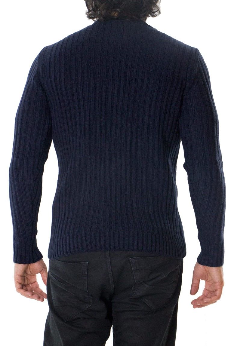 Maglione uomo lana invernale casual regular intrecciato manica lunga girocollo